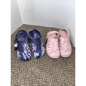 Lot Of 2 New Pairs Rugged Shark Women's Size 8 Clog Sandals Lavender, Pink